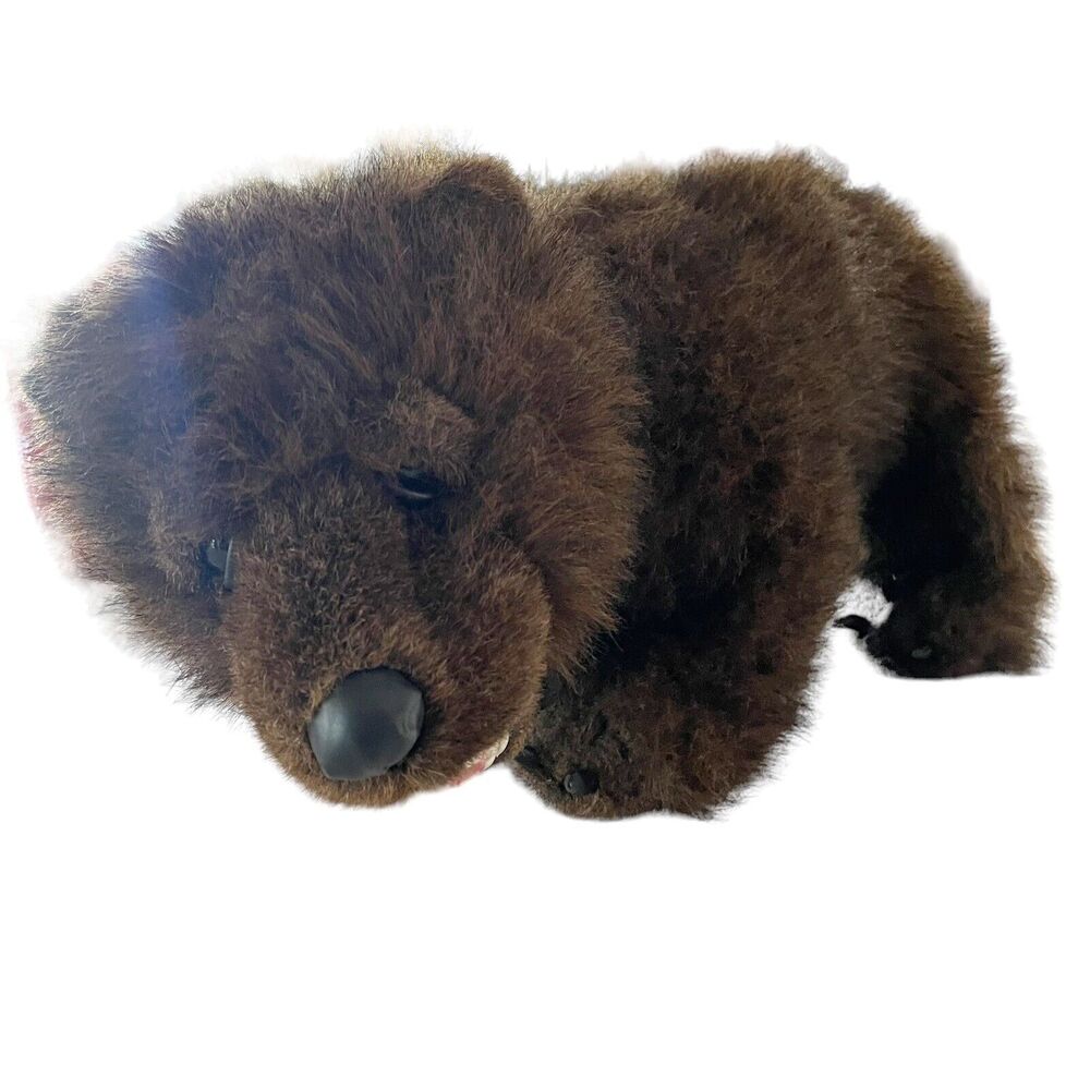 Realistic Bear Plush Stuffed Animal Discovery Channel 20 Inch Vintage 1999